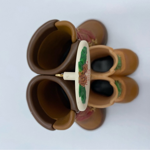 2013 Hallmark Keepsake Like Dad Like Son Snow Boots Christmas Tree Ornament - Picture 3 of 9